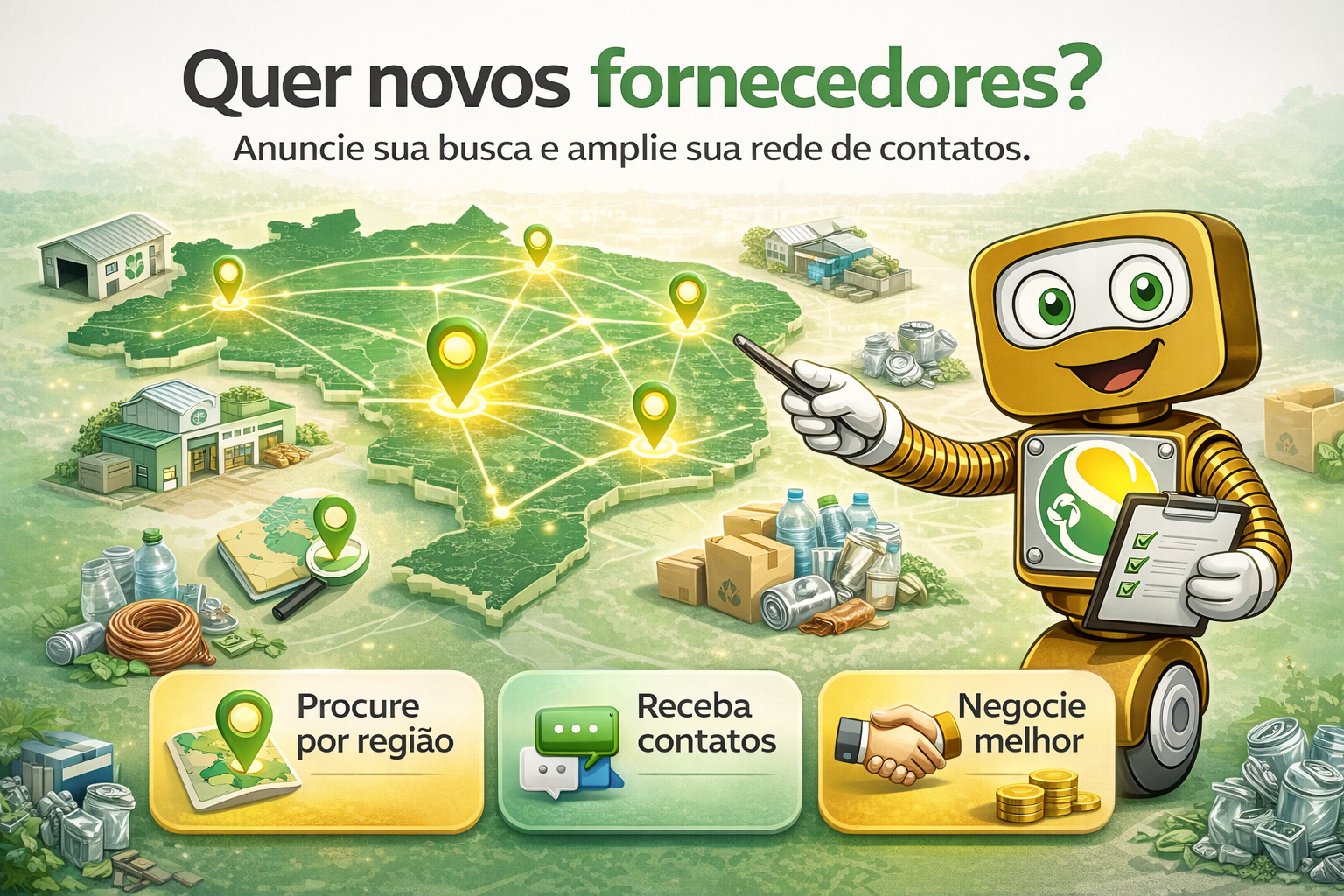 Quer novos fornecedores?