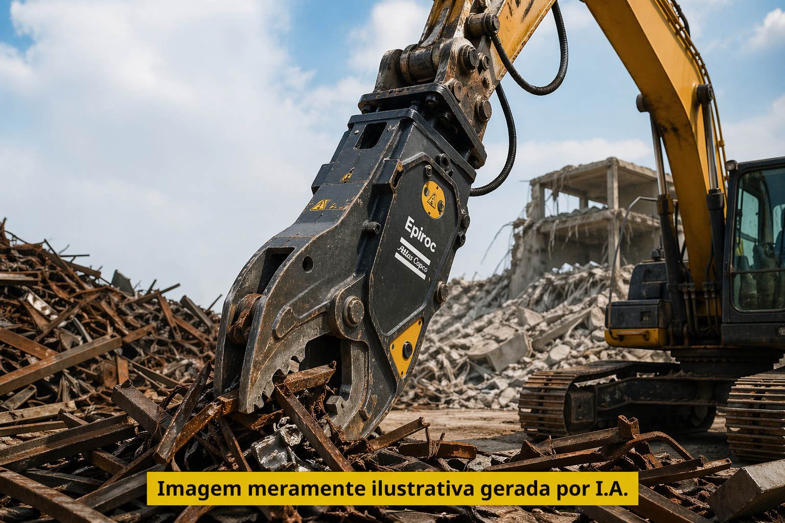 Tesoura Hidráulica Sucateira