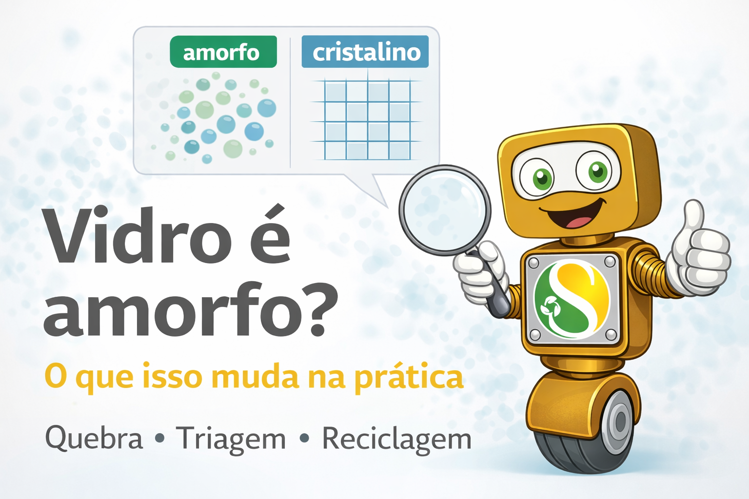 Vidro é sólido, líquido ou amorfo? O que isso muda na prática?