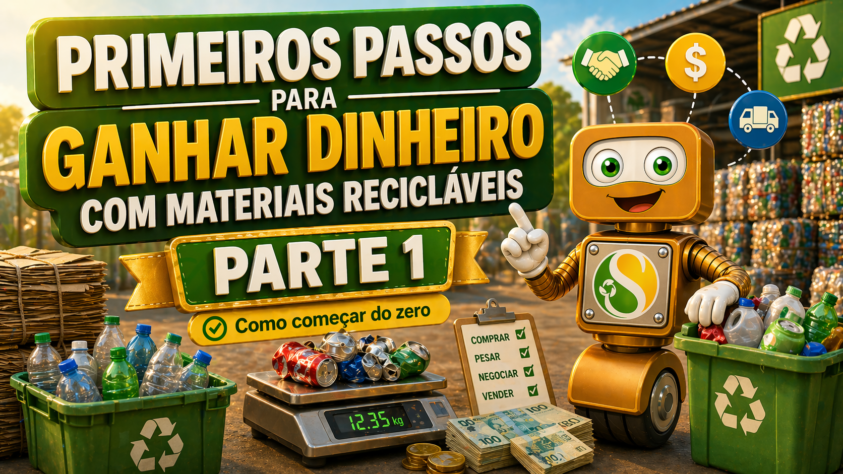Primeiros Passos para Ganhar Dinheiro com Materiais Recicláveis - Parte 1: Como começar do zero