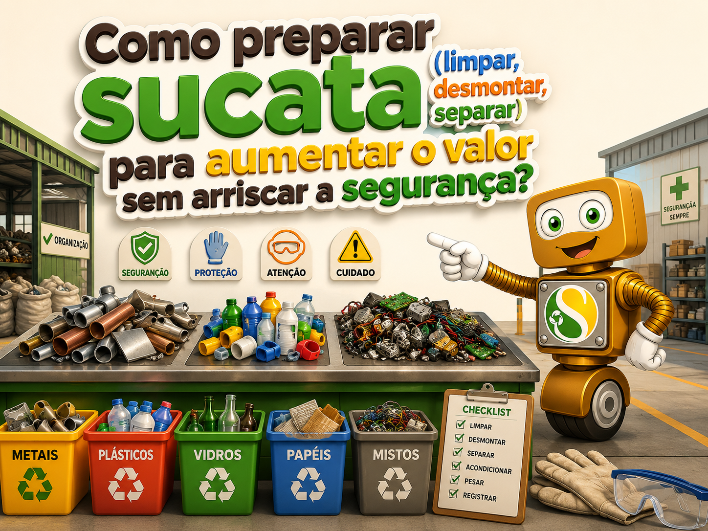 Como preparar sucata (limpar, desmontar, separar) para aumentar o valor sem arriscar a segurança?