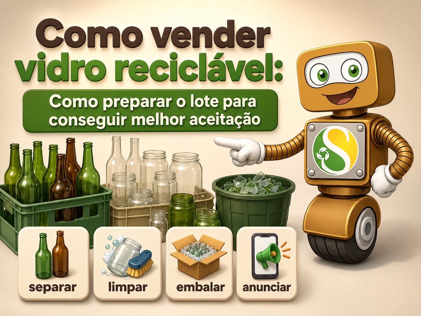 Como vender vidro reciclável: como preparar o lote para conseguir melhor aceitação