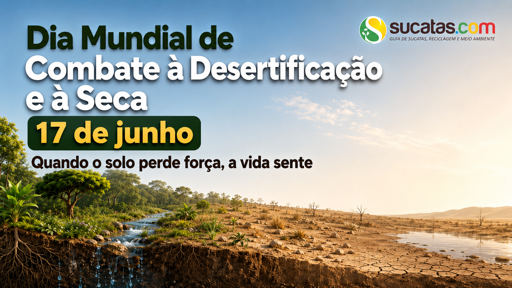 17 de junho - Dia Mundial de Combate à Desertificação e à Seca: quando o solo perde força, a vida sente